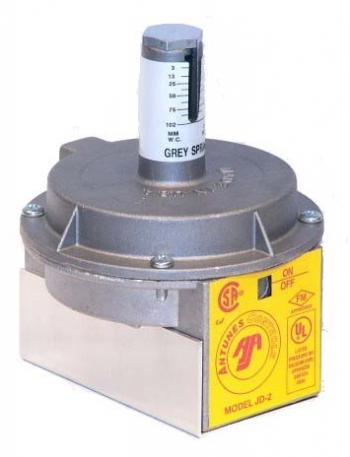 Antunes JD-2 Industrial Air Pressure Switch Orange Spring 5-35" W.C. 1/8" NPT